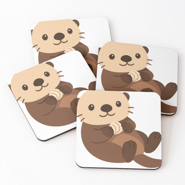 Item preview, Cute Sea Otter Holding Shell  designed and sold by redblink store.