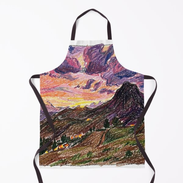 Item preview, Drawing of mountains at sunset designed and sold by CristianCEB.