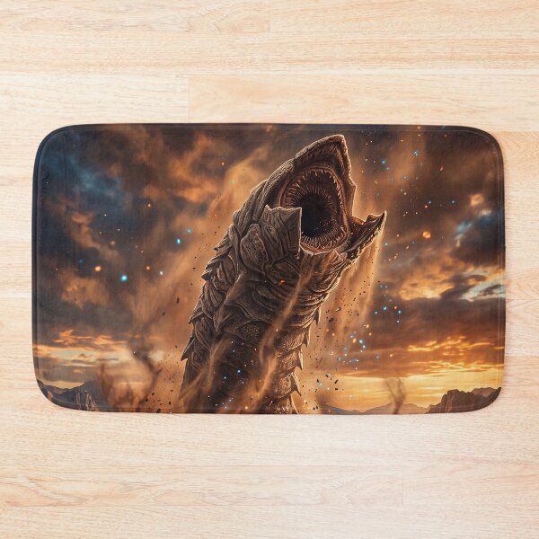 Item preview, Giant Sandworm Emerges Across the Dunes of Arrakis designed and sold by ASTRAL ART LAB.