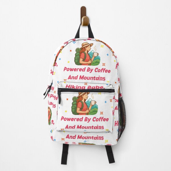 Item preview, Hiking Babe, Powered by Coffee and Mountains designed and sold by PrintSparkDesigns.