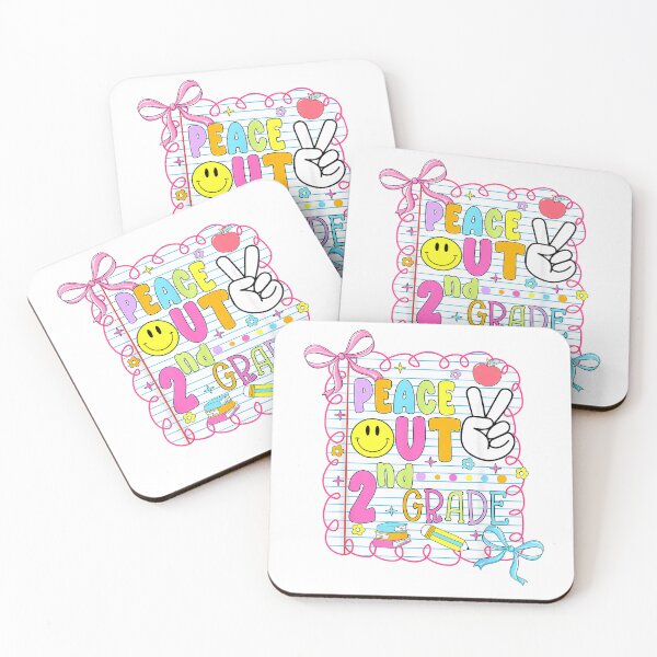 Item preview, Peace Out 2nd Grade Kid Girl Last Day of School Bow Coquette T-Shirt designed and sold by DArtfulStudio.