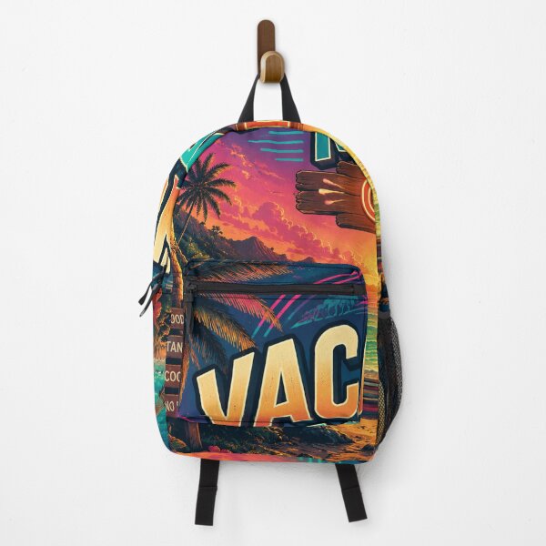 Item preview, Vacation Mode On Retro Tropical Sunset Beach Hammock Poster | Good Vibes Summer Paradise Wall Art Print designed and sold by FestivityFinds.