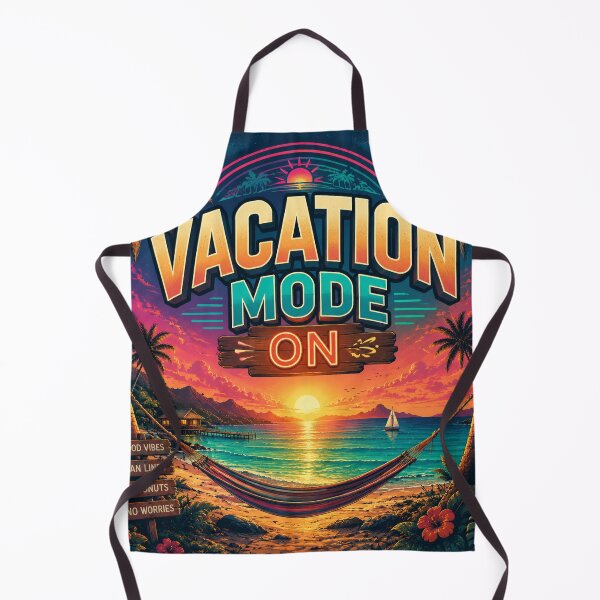 Item preview, Vacation Mode On Retro Tropical Sunset Beach Hammock Poster | Good Vibes Summer Paradise Wall Art Print designed and sold by FestivityFinds.