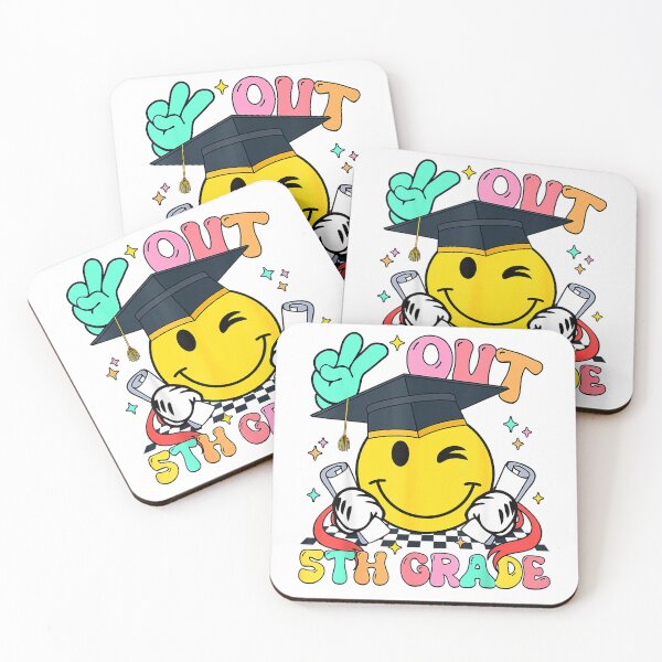 Item preview, Peace Out 5th Grade Smile Face Last Day School Teacher Kid T-Shirt designed and sold by Badriiiii.