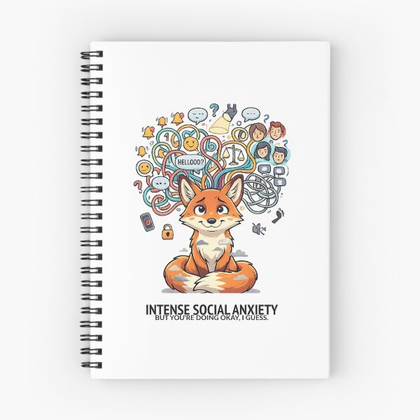 Item preview, Anxious Fox Intense Social Anxiety But Doing Okay designed and sold by ndmedia.