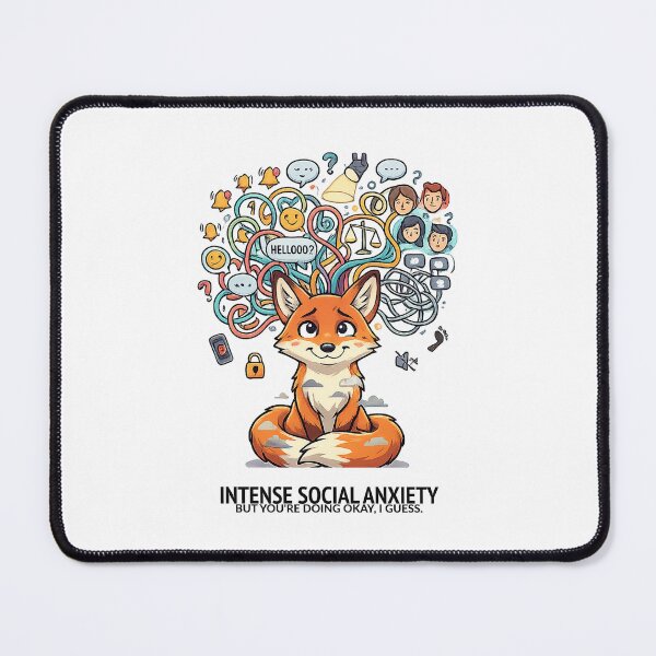 Item preview, Anxious Fox Intense Social Anxiety But Doing Okay designed and sold by ndmedia.