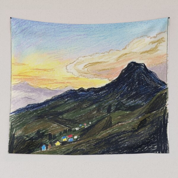 Item preview, Nightfall among the mountains designed and sold by CristianCEB.