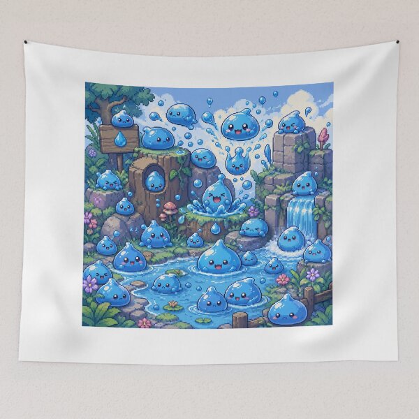 Item preview, Slime World Collection #001 | Blue Slime designed and sold by LogicLoop.