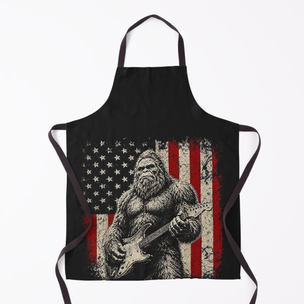 Item preview, Bigfoot Sasquatch Playing Guitar 250 Years American USA Flag designed and sold by CriseldaBruning.