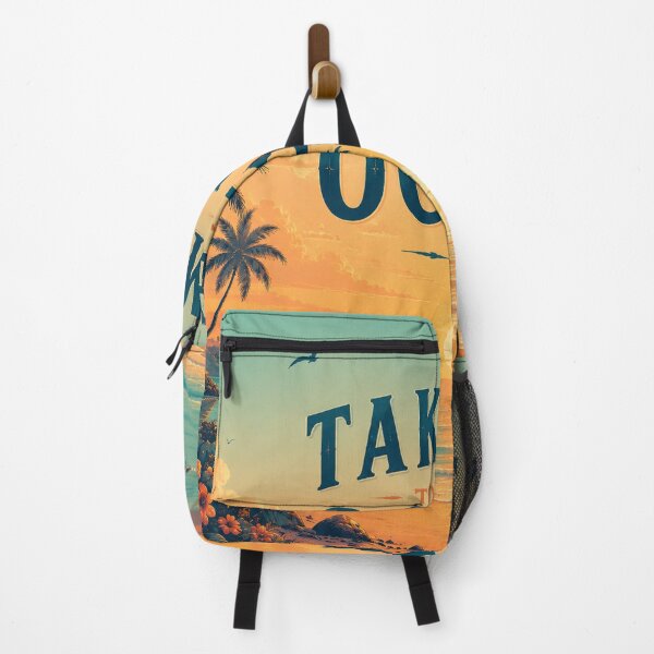 Item preview, Take Me to the Ocean – Tropical Beach Sunset Wall Art | Retro Palm Tree Coastal Travel Poster designed and sold by FestivityFinds.