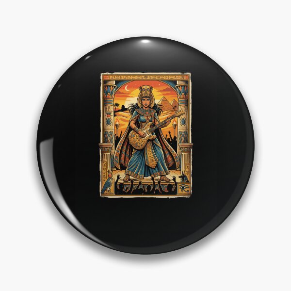 Item preview, Pharaoh Queen Rock Guitarist Ancient Egypt designed and sold by snowry.