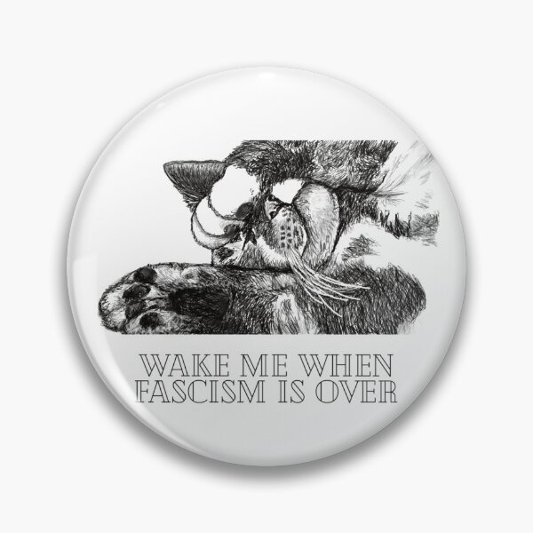 Item preview, Wake Me When Fascism is Over designed and sold by Felt Cute Handcrafts.
