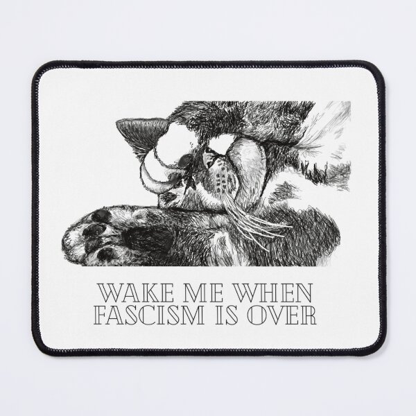 Item preview, Wake Me When Fascism is Over designed and sold by Felt Cute Handcrafts.
