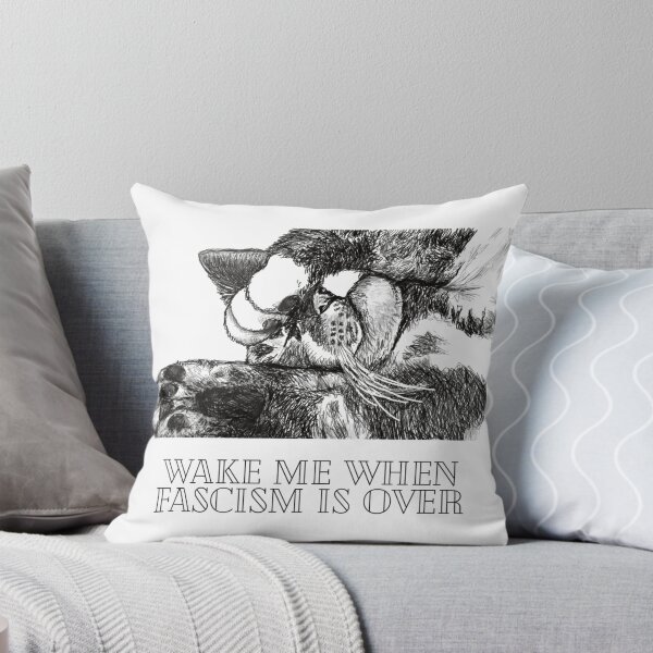 Item preview, Wake Me When Fascism is Over designed and sold by Felt Cute Handcrafts.