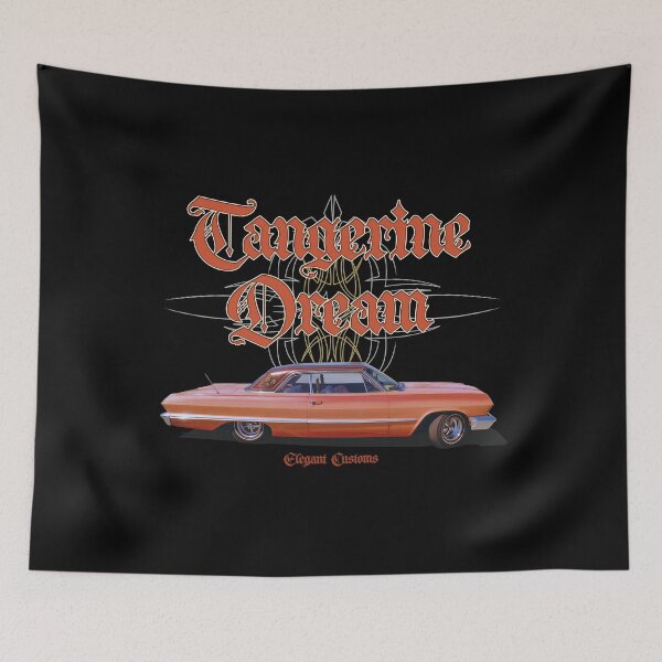 Item preview, 1963 Impala Tangerine Dream with text - Lowrider, Kustom, Hot Rod, Muscle Car designed and sold by Elegant Customs.