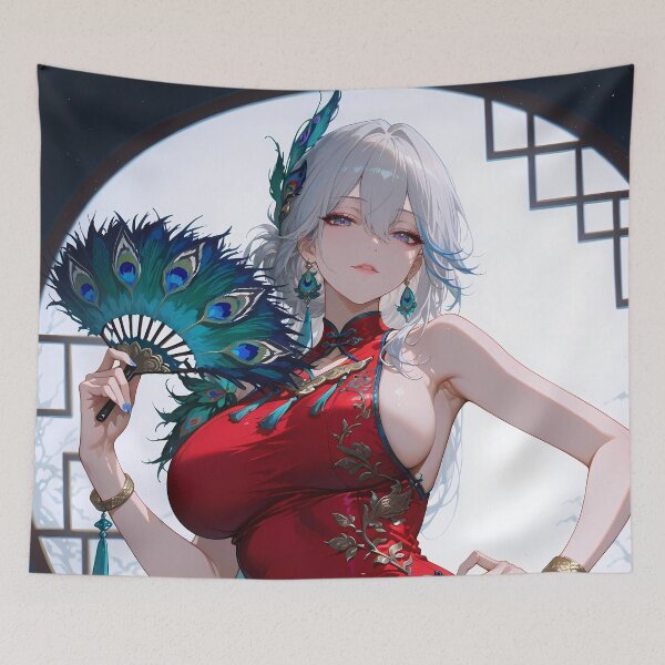 Item preview, Yao Guang Honkai Star Rail Peacock Fan Elegance designed and sold by PMartistStudio.