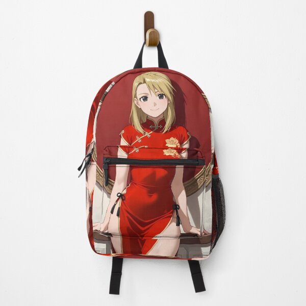 Item preview, Riza Hawkeye Fullmetal Alchemist Red Floral Elegant Portrait designed and sold by BrianRayan.