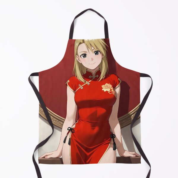Item preview, Riza Hawkeye Fullmetal Alchemist Red Floral Elegant Portrait designed and sold by BrianRayan.