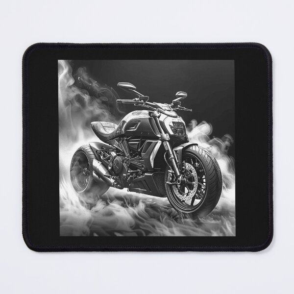 Item preview, Futuristic Black Motorcycle Surrounded by Smoke designed and sold by inkoutninja.