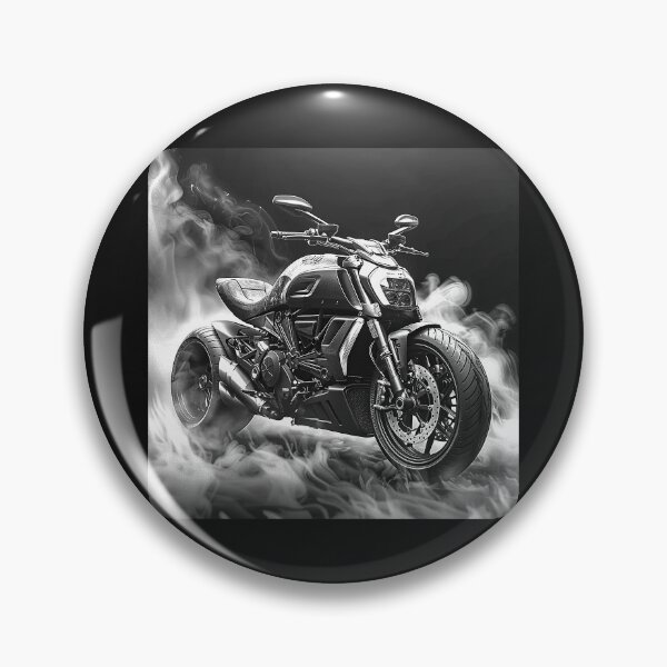 Item preview, Futuristic Black Motorcycle Surrounded by Smoke designed and sold by inkoutninja.