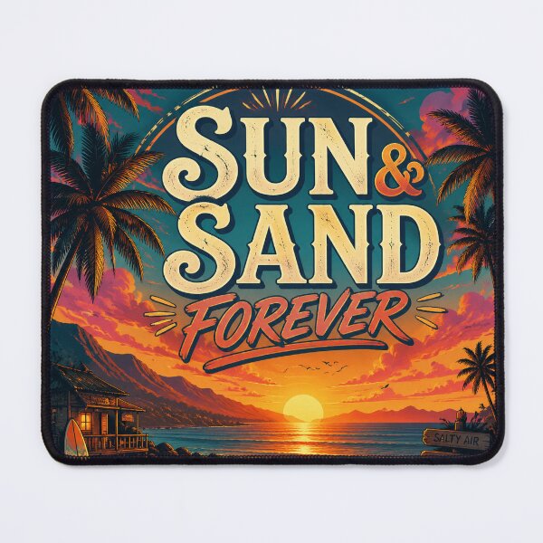 Item preview, Sun & Sand Forever Beach Sunset T-Shirt | Tropical Surf Good Vibes Apparel Design designed and sold by FestivityFinds.