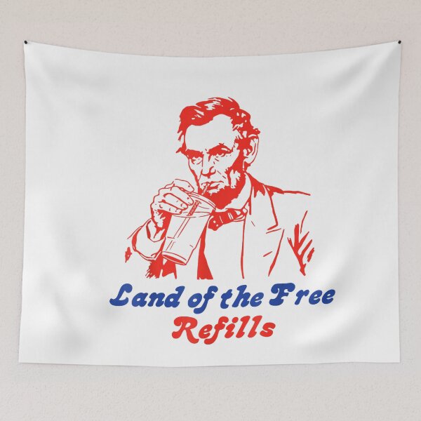 Item preview, 4th July Abe Lincoln Land of The Free Refills Funny Beer designed and sold by CriseldaBruning.