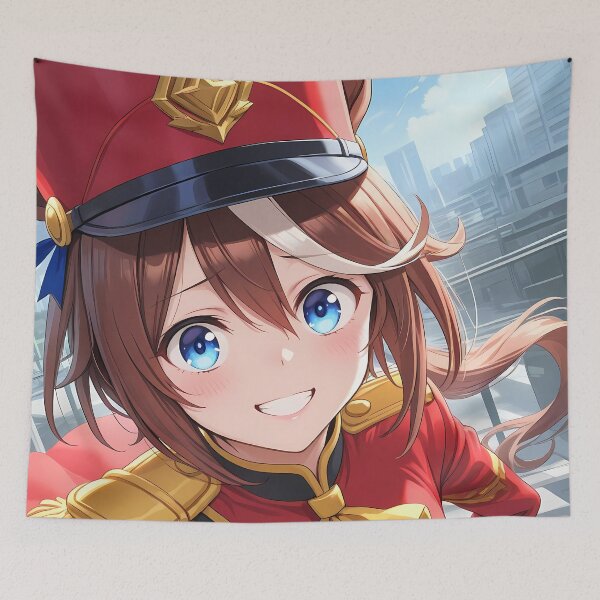 Item preview, Tokai Teio Uma Musume Pretty Derby Red Uniform City Smile designed and sold by PMartistStudio.