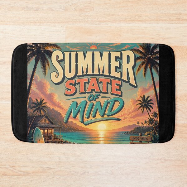 Item preview, Summer State of Mind Retro Tropical Beach Sunset Poster | Vintage Ocean Paradise Coastal Wall Art Print designed and sold by FestivityFinds.