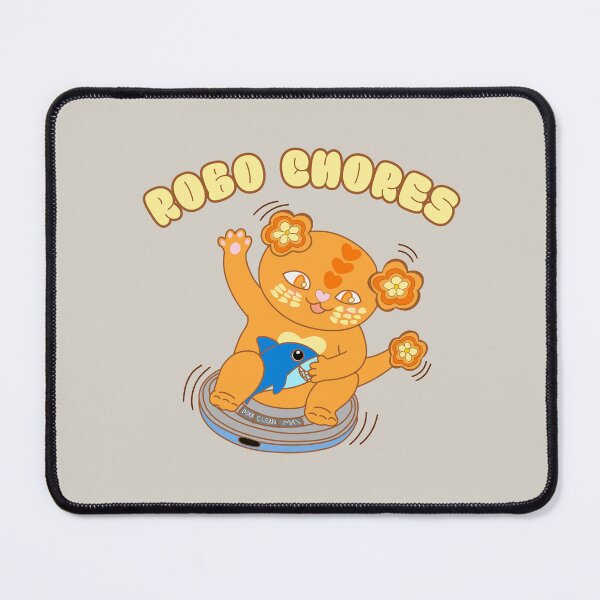 Item preview, Robo Chores – Kawaii Cat Riding Robot Vacuum with Sharkle designed and sold by BritishDelights.