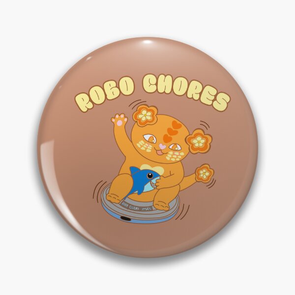 Item preview, Robo Chores – Kawaii Cat Riding Robot Vacuum with Sharkle designed and sold by BritishDelights.