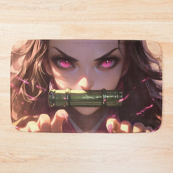 Item preview, Nezuko Kamado Demon Slayer Close Up Pink Eyes Dramatic Glow designed and sold by bystudiolereve.