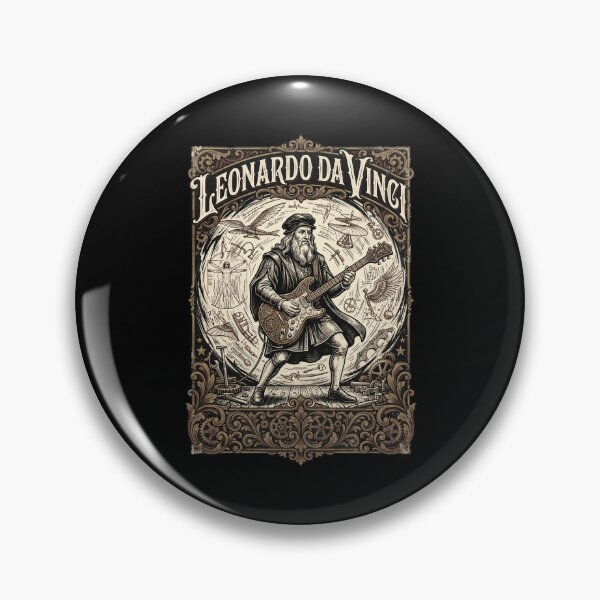 Item preview, Renaissance Inventor Rock Guitar Genius Vintage Art designed and sold by snowry.