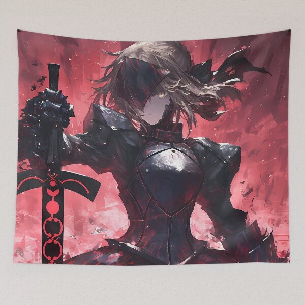 Item preview, Saber Alter Fate Stay Night Dark Knight With Red Glow designed and sold by bystudiolereve.