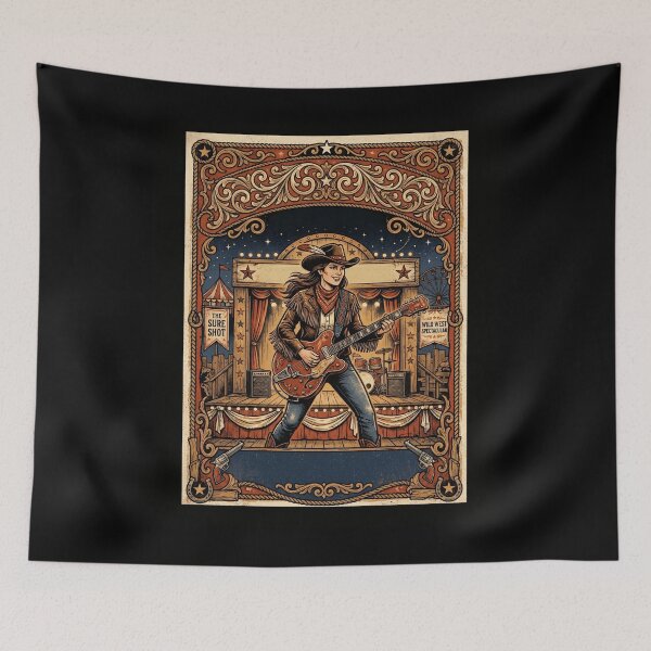 Item preview, Wild West Spectacular Cowgirl Guitarist designed and sold by snowry.