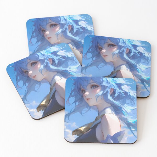Item preview, Ganyu Genshin Impact Calm Ocean Summer Sky And Blue Serenity designed and sold by bystudiolereve.