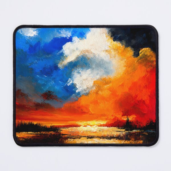 Item preview, Fiery Sunset Over Tranquil Waters designed and sold by Udaya Bandara Art.