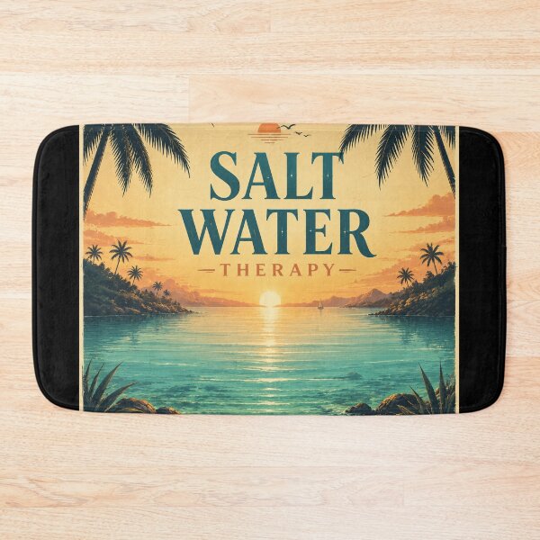 Item preview, Salt Water Therapy Tropical Beach Sunset Wall Art | Calming Ocean Wellness Coastal Decor Print designed and sold by FestivityFinds.