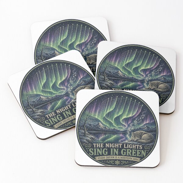 Item preview, The Night Lights Sing in Green | Aurora Music Art designed and sold by NatureHarmony16.