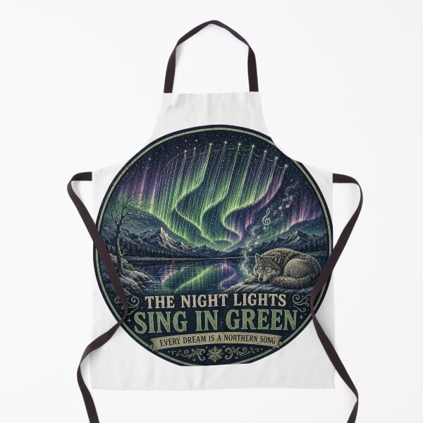 Item preview, The Night Lights Sing in Green | Aurora Music Art designed and sold by NatureHarmony16.