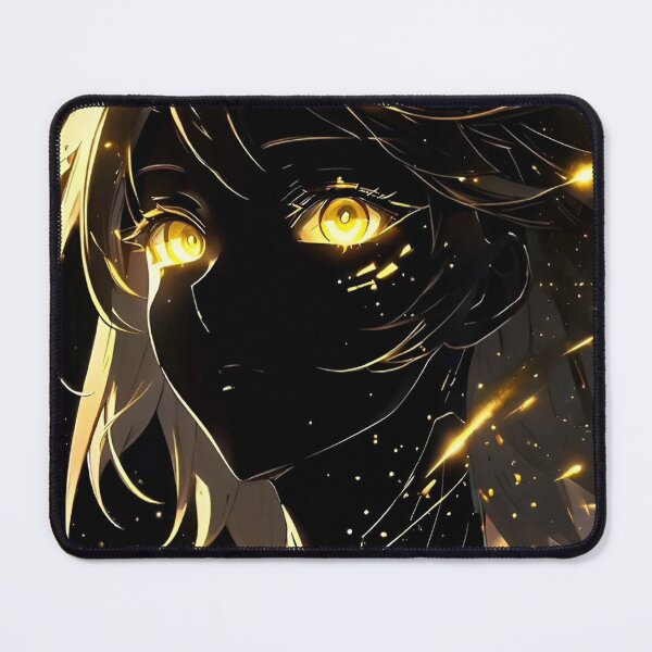 Item preview, Golden Cyber Angel | Glowing Eyes Sci-Fi Anime Girl Digital Art designed and sold by Dyan4.