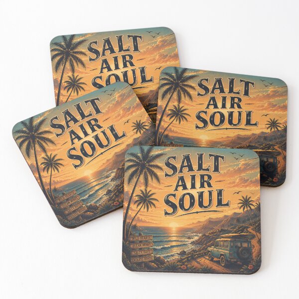 Item preview, Salt Air Soul Coastal Sunset Jeep Adventure Wall Art Print | Retro Beach Aesthetic Decor designed and sold by FestivityFinds.
