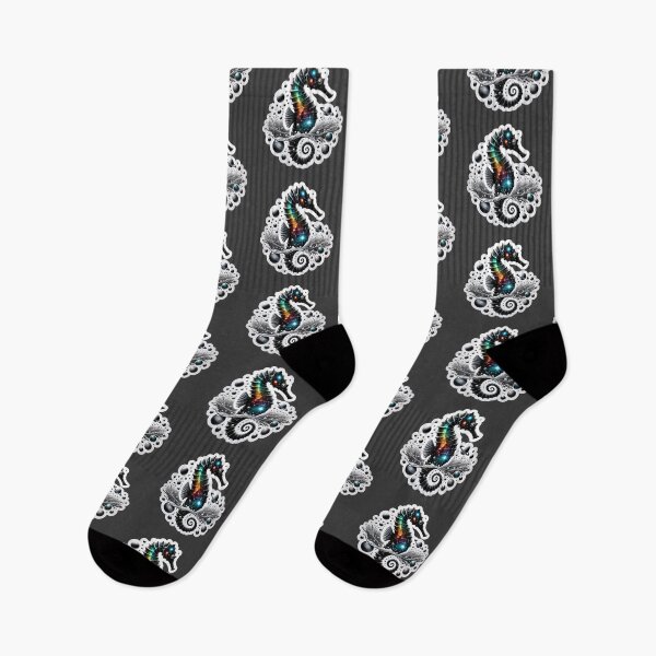 Item preview, Surreal Cosmic Seahorse Fantasy Galaxy Ocean Art Print designed and sold by PinUpPizzazz.