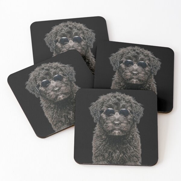 Item preview, Cute Baby Bouvier des Flandres Dog Wearing Sunglasses Funny designed and sold by RareLavender.