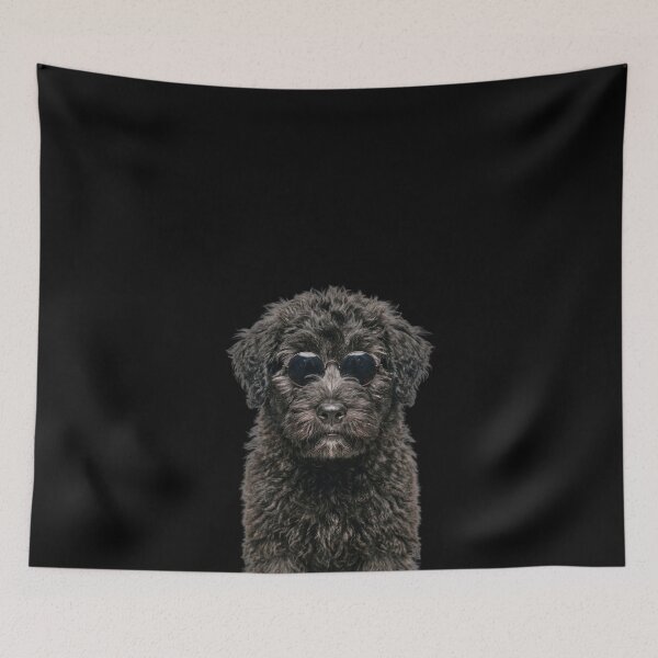 Item preview, Cute Baby Bouvier des Flandres Dog Wearing Sunglasses Funny designed and sold by RareLavender.