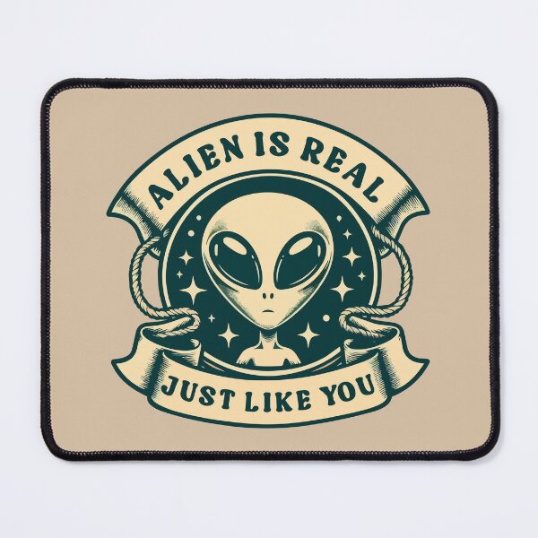 Item preview, Alien Is Real Just Like You – Vintage UFO Believer Quote designed and sold by Scaryzz.