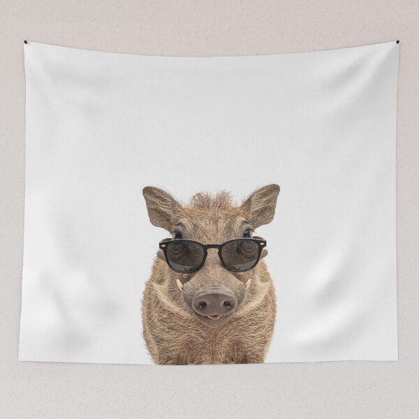 Item preview, Cute Baby Warthog Animal Wearing Sunglasses Funny designed and sold by RareLavender.