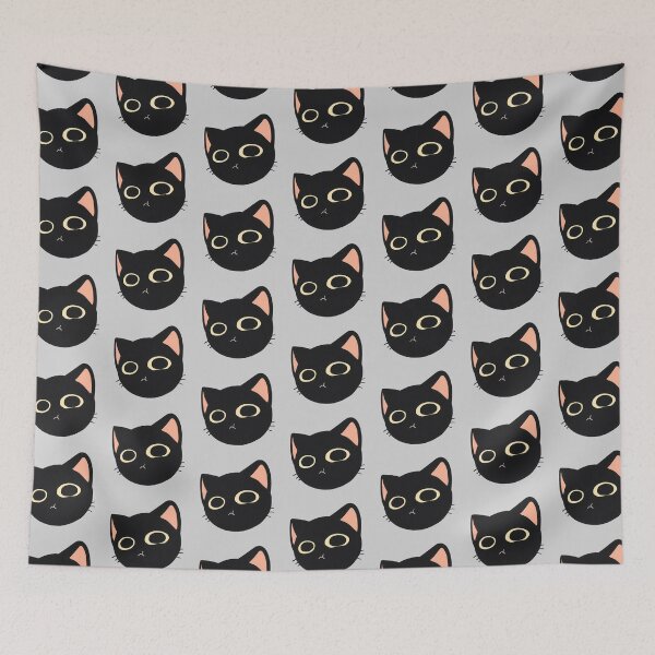 Item preview, Smushed Face Black Cat designed and sold by Deep Descent.