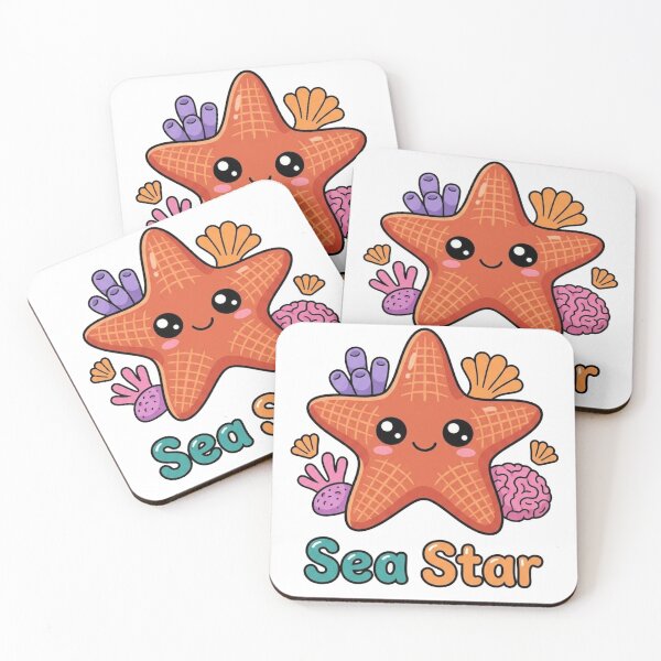 Item preview, Cute Sea Star Cartoon Sticker Design | Kawaii Ocean Starfish Clipart | Beach Lover Gift designed and sold by morning sun.