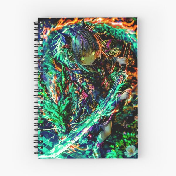 Item preview, Neon Dragon Oni Samurai | Mystic Blade Anime Fantasy Art designed and sold by Dyan4.