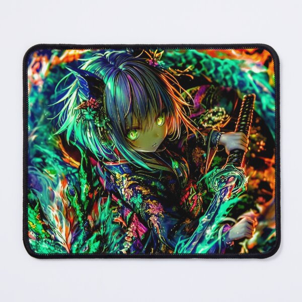 Item preview, Neon Dragon Oni Samurai | Mystic Blade Anime Fantasy Art designed and sold by Dyan4.